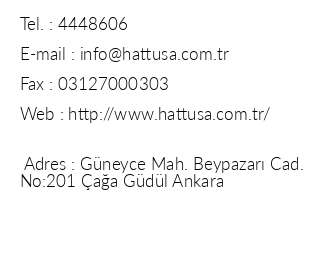 Hattua Vacation Club Ankara iletiim bilgileri